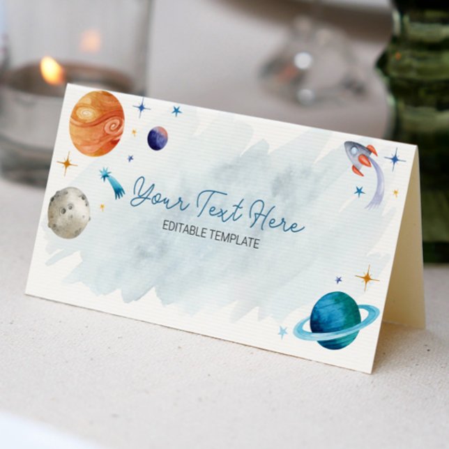 Planetas del espacio exterior Tarjeta de la plaza  (Subido por el creador)