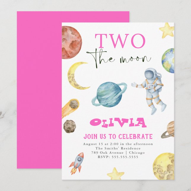 Planetas del espacio ultraterrestre Invitación a C (Anverso / Reverso)