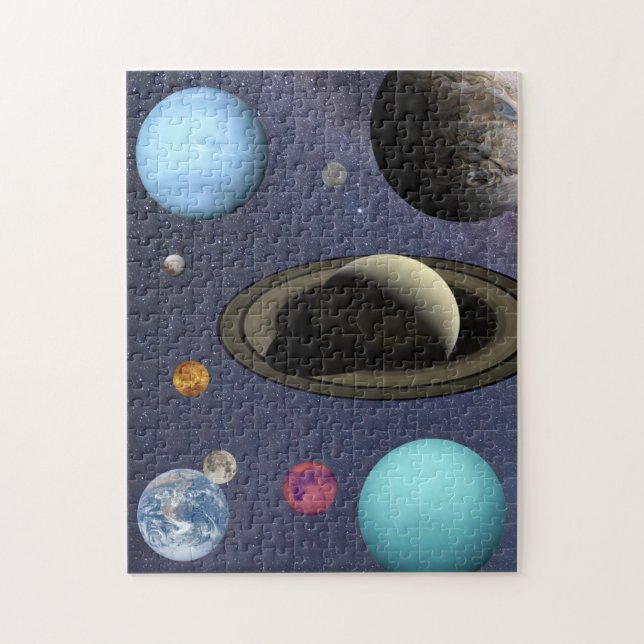 Planetas del sistema solar Rompecabezas (Vertical)