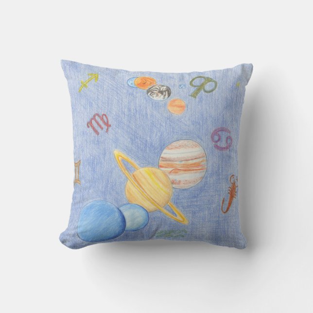 Planetas del zodiaco de la almohada 13 (Anverso)
