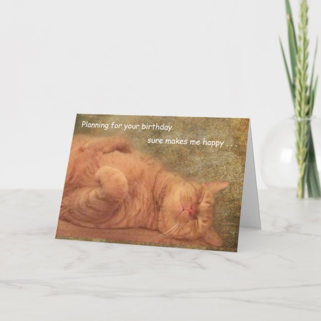 Planificación de tarjeta de gato feliz para tu cum (Anverso)