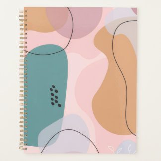 Planificador abstracto moderno pastel personalizad