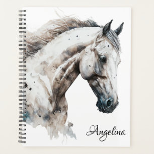 Planificador – Acuarela de caballo blanco