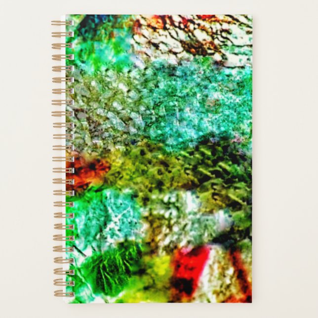 Planificador blanco amarillo suave, Textura calman (Anverso)
