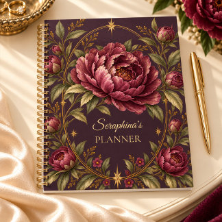 Planificador Botánico Personalizado Ciruela Peonía