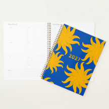 Planificador Cobalt Blue Golden Sunburst 2027