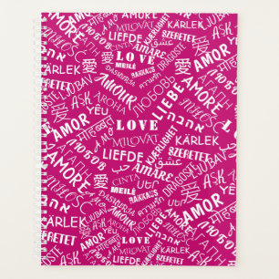 Planificador con Texto AMOR