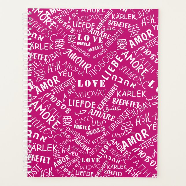 Planificador con Texto AMOR (Anverso)