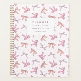 Planificador Coquette con Lazo Rosa Pastel y Lila
