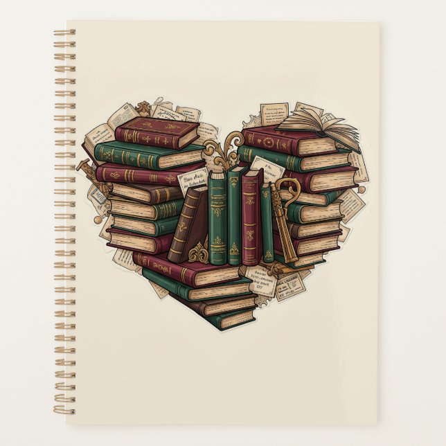Planificador Corazón de Libro (Anverso)