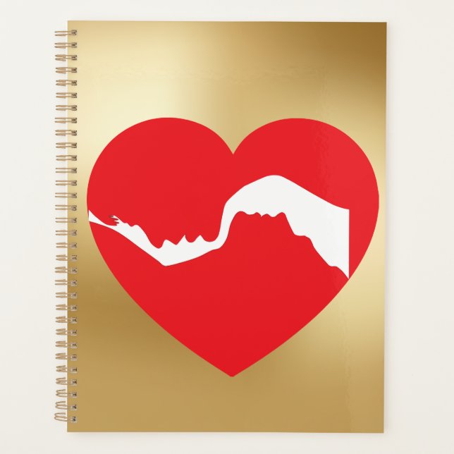 Planificador Corazón Rojo para Parejas (Anverso)