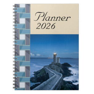 Planificador Cuaderno 2026 Azul Mar Sereno