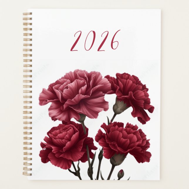 Planificador Dama Floral 2026 (Anverso)