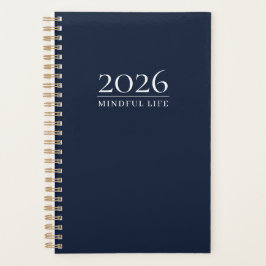 Planificador Dark Navy 2026 | Título personalizado