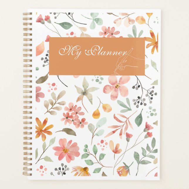 Planificador de Acuarela Floral (Anverso)