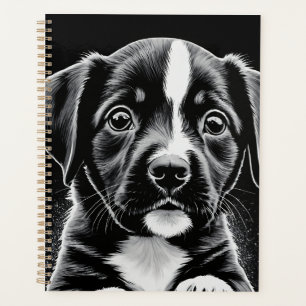 Planificador de Amante de Perros - Cachorro Blanco