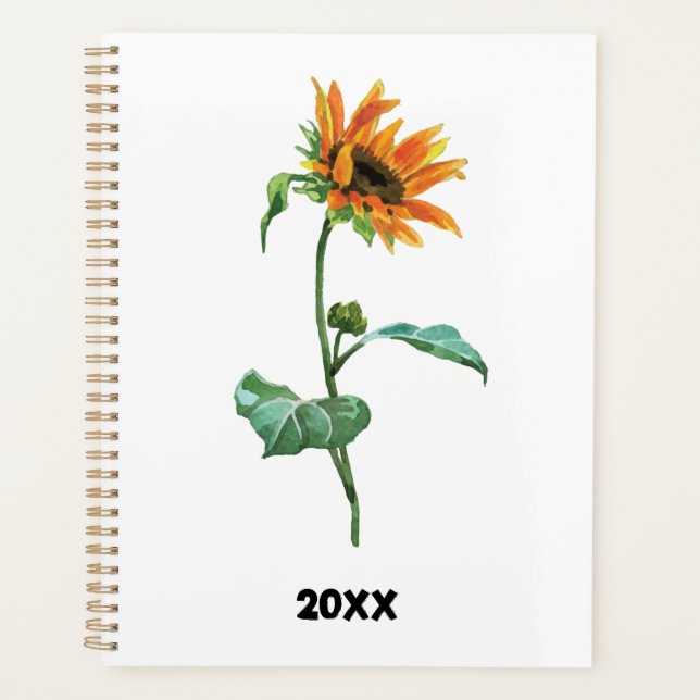 Planificador de año de Personalizado de girasol (Anverso)