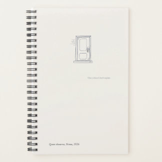 Planificador de arte de línea minimalista introver