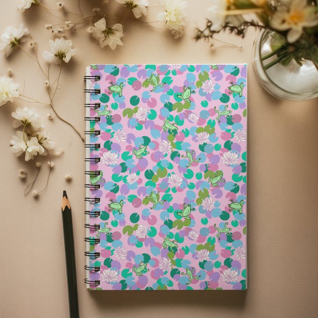 Planificador de arte de rana cutánea con fondo ros (Subido por el creador)