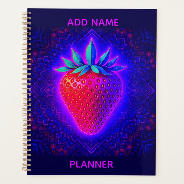Planificador de aspecto vívido de Fresa Neon (Anverso)