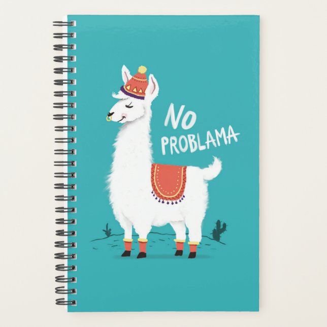planificador de bloc de notas de llama  (Anverso)