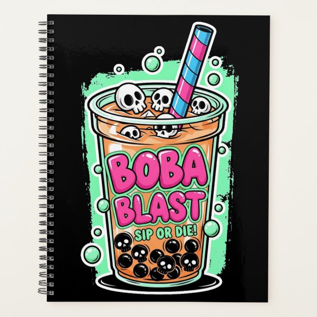 Planificador de Boba Blast: ¡Bebe o Muere! (Anverso)