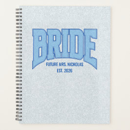 Planificador de boda con brillo falso para la NOVI