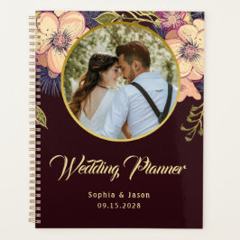 Planificador de Boda con Foto Borgoña