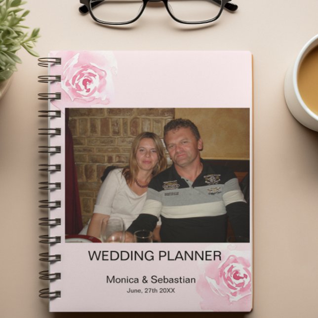Planificador de Boda de Rosas Rosadas con Foto (Subido por el creador)