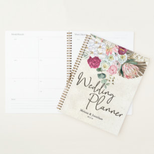 Planificador de Boda Floral Boho Neutral Pastel