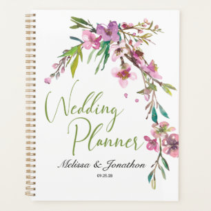 Planificador de Boda Floral de Flor de Cerezo Rosa