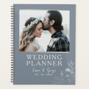Planificador de Boda Foto Azul Polvoriento