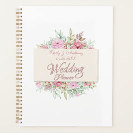 Planificador de boda personalizado, floral románti