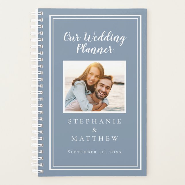 Planificador de Boda Sencillo Personalizado con Fo (Anverso)