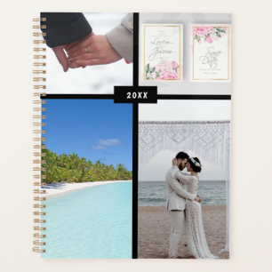 Planificador de bodas con fecha de 4 imágenes pers