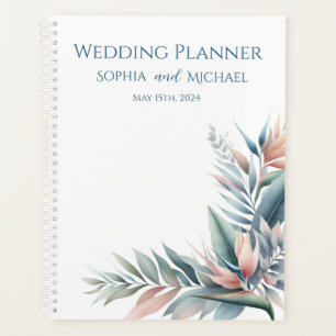 Planificador de bodas de ensueño tropical con acua