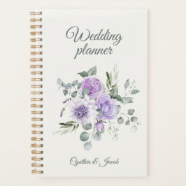 Planificador de Bodas de Rosas Lavanda Elegantes E