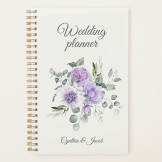 Planificador de Bodas de Rosas Lavanda Elegantes E