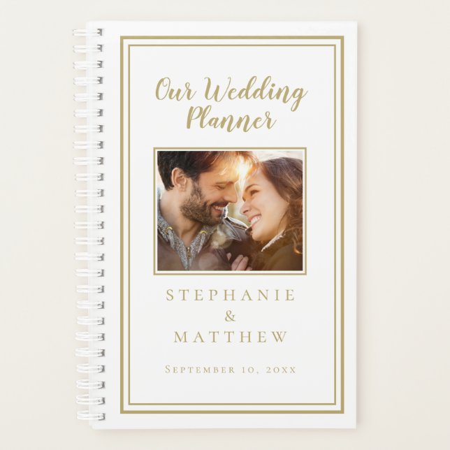 Planificador de Bodas Foto Personalizada Elegante  (Anverso)
