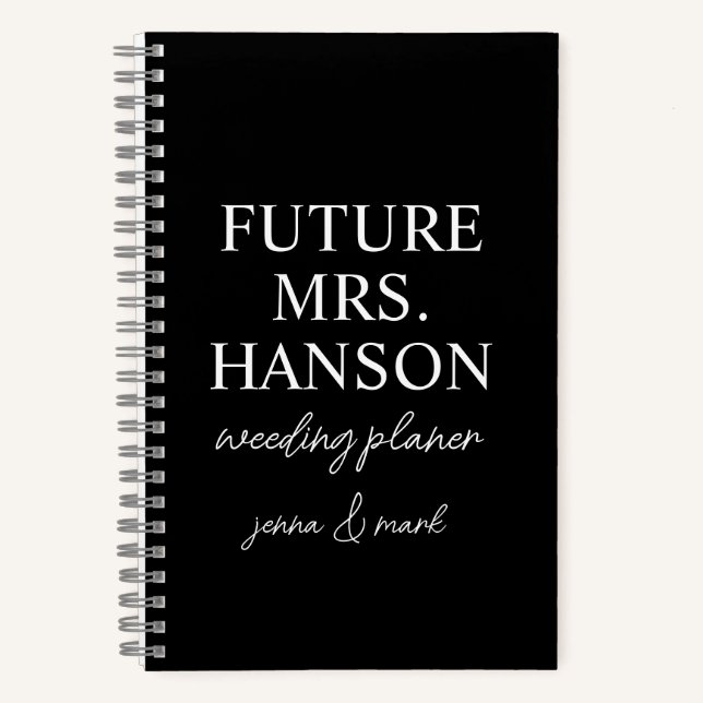 Planificador de bodas | Libro de planificación de  (Anverso)