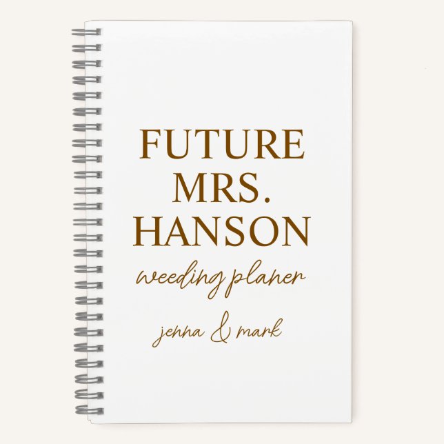Planificador de bodas | Libro de planificación de  (Anverso)