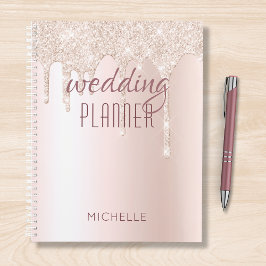 Planificador de bodas Moda Purpurina Girly Planner