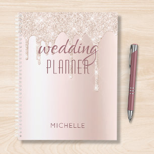 Planificador de bodas Moda Purpurina Girly Planner