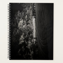 Planificador de Bosque Nevado Nocturno