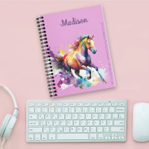 Planificador de caballo arcoíris femenino nombre p