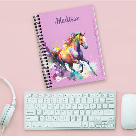 Planificador de caballo arcoíris femenino nombre p