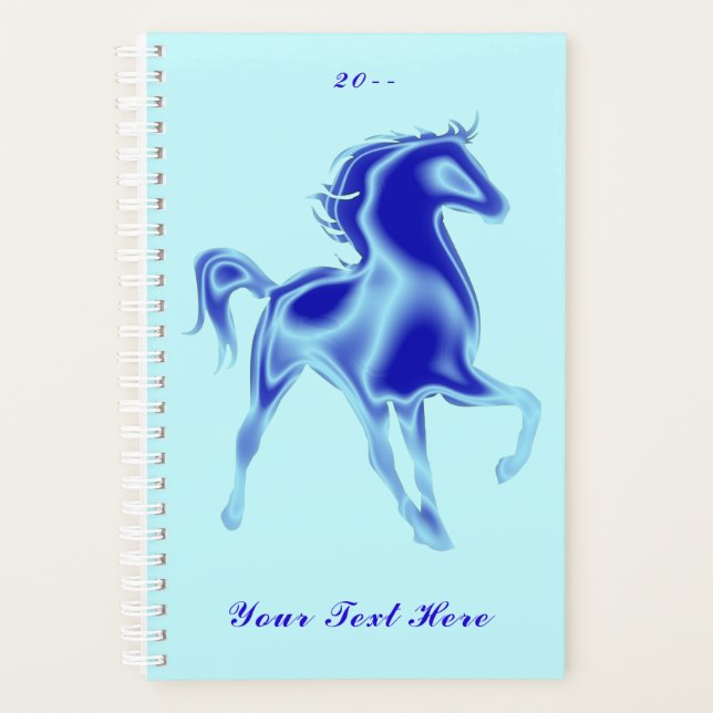 Planificador de caballos Flash con texto Personali (Anverso)