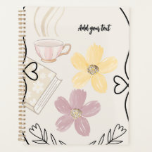 Planificador de café y flores para amantes de los 