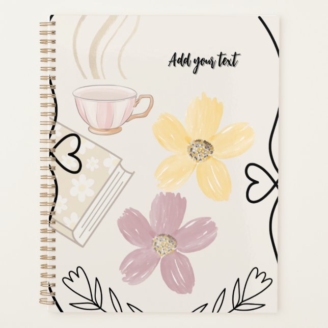 Planificador de café y flores para amantes de los  (Anverso)