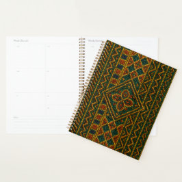 Planificador de Calendario Africano de Lujo Kente 